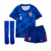 Camiseta Croacia Josko Gvardiol #4 Segunda Equipación Replica Eurocopa 2024 para niños mangas cortas (+ Pantalones cortos)